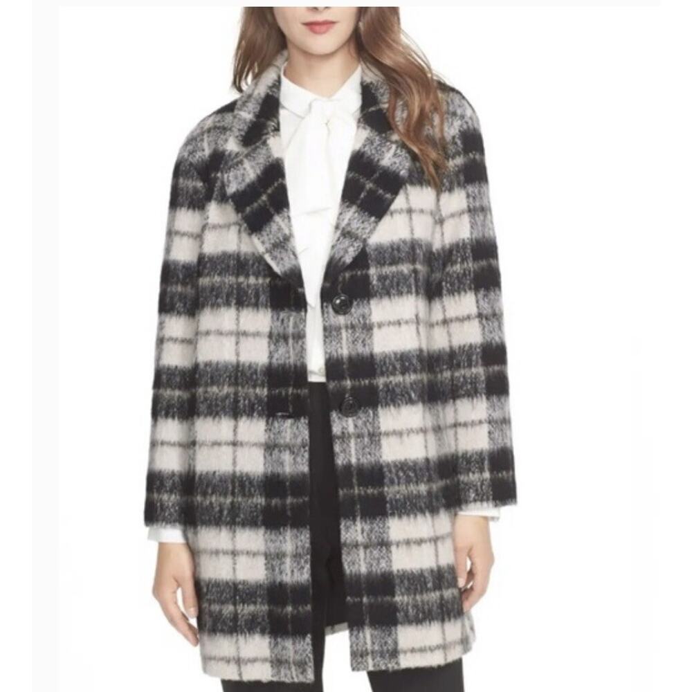 Kate Spade Woodland Check Plaid Bow Coat Size 0 NWT MSRP $798